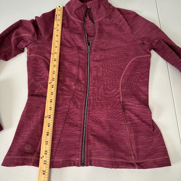 Athleta Striated Hope Jacket Size S Red Running Full zip - Picture 6 of 10